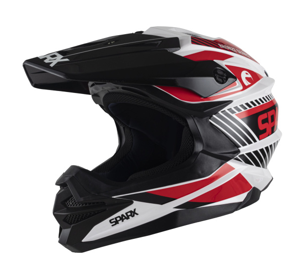 Шлем мото кроссовый SPARX Fenix Gravity (JK6803) бело-красный L | Мототека